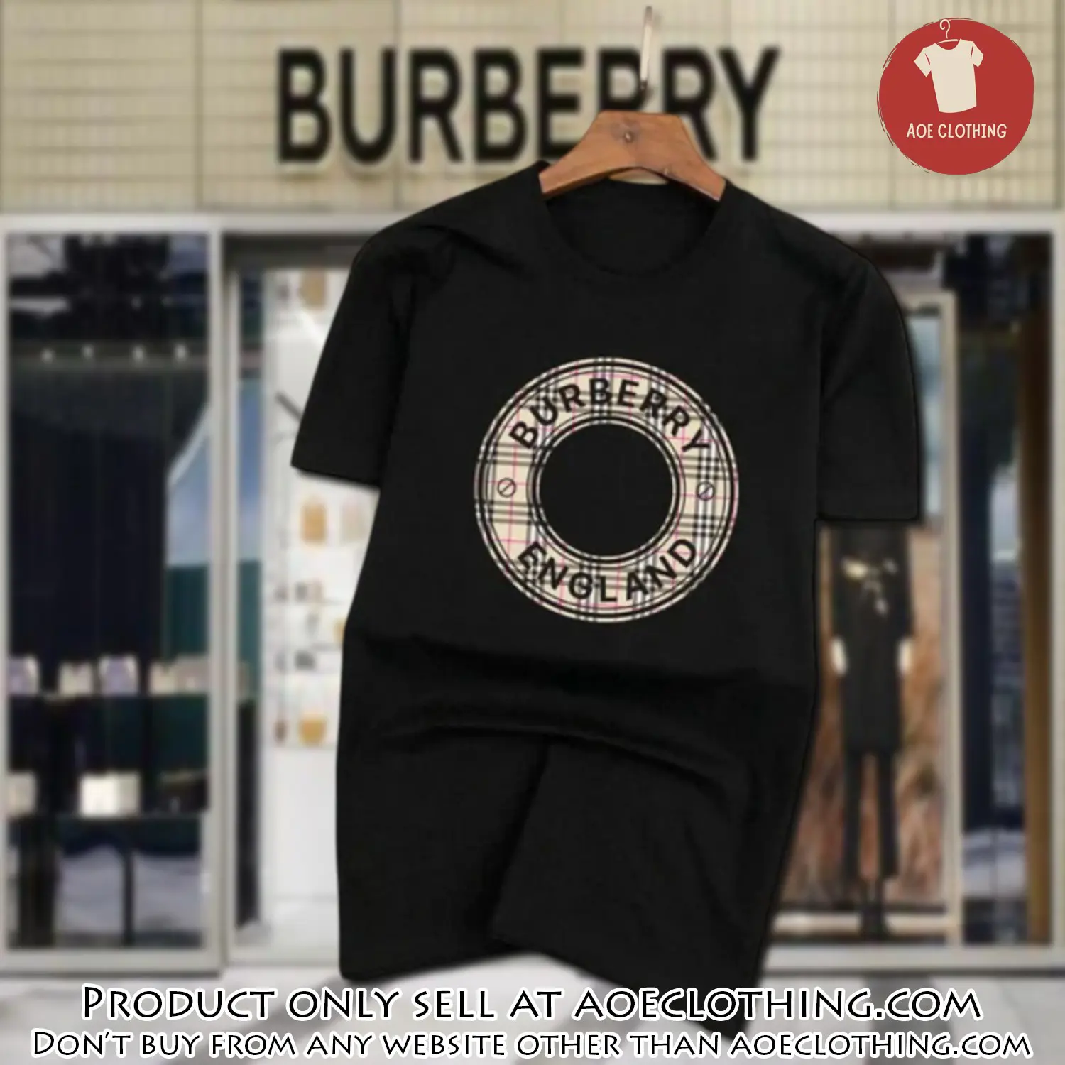 Burberry england black luxury brand unisex tshirt outfit for men women aoe1747196